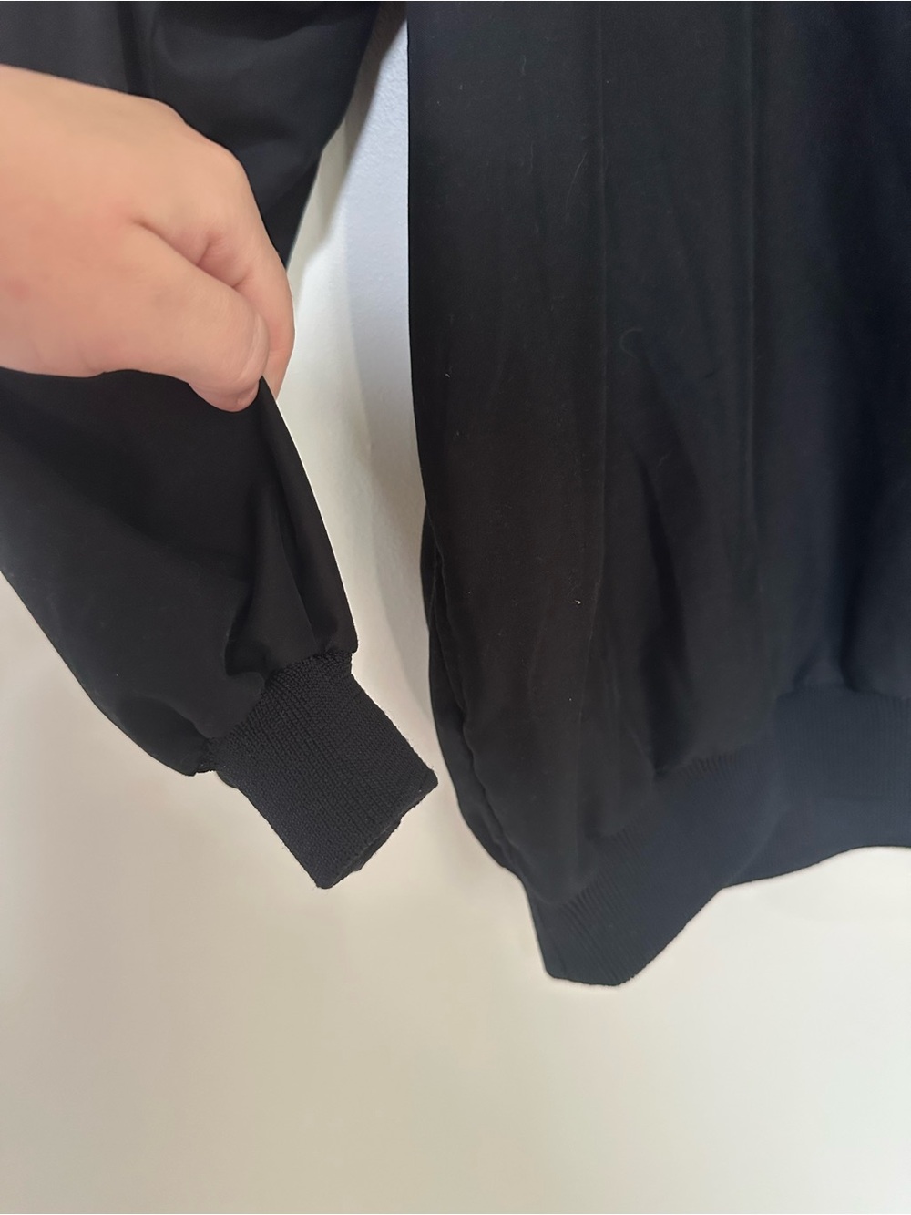 Men's Black Windbreaker Pullover - Picture 2 of 7